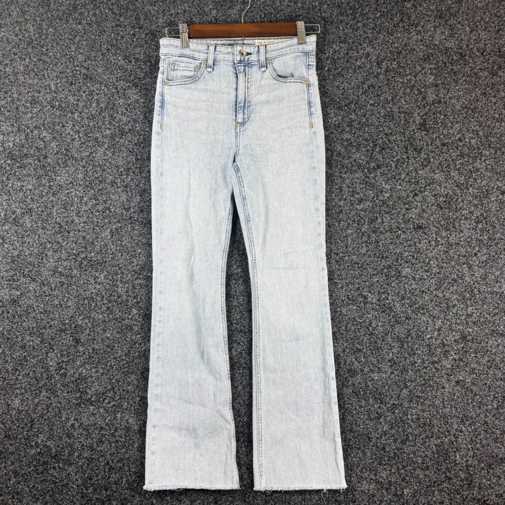 Rag & Bone High-Rise Ankle Flare‎ Jeans Jade Light Wash WDD22P2649C7JA womens 25